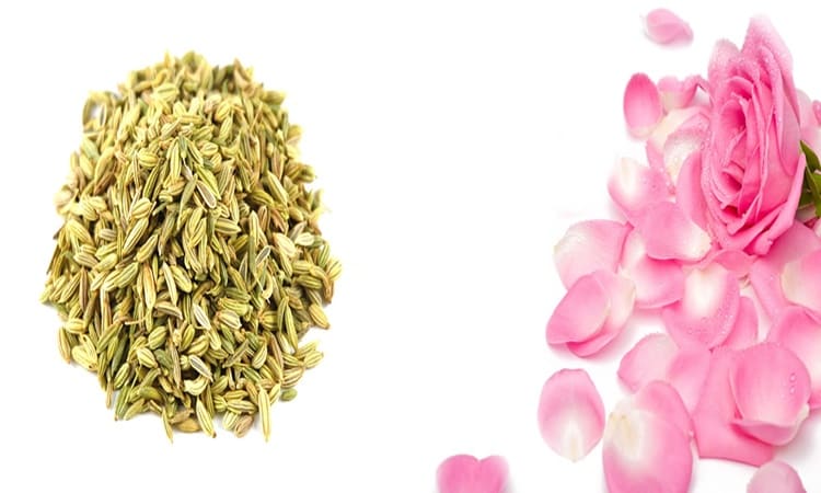गुलाव की पंखुडिया और सौंफ का डिटॉक्स वाटर – Rose Petal and fennel seed Infused Water in Hindi